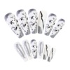 Nail stickers for nails, removable fake nails, white zebra, ready-made product