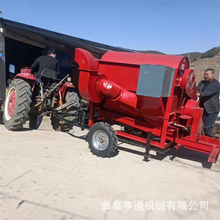 四轮轴传动脱粒机 125大型小麦脱粒机 农用油菜籽脱粒机