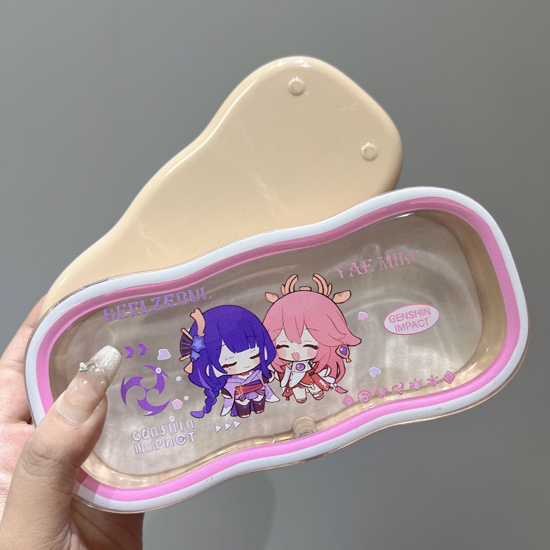 Caja de gafas transparentes de borde de la nube, alta sensación de almacenamiento portátil, niños, niños, niños, estudiantes, lindos, caja de gafas al por mayor