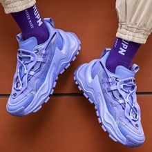 春秋季男鞋潮牌小众潮鞋时尚厚底老爹鞋运动休闲鞋子男增高显高