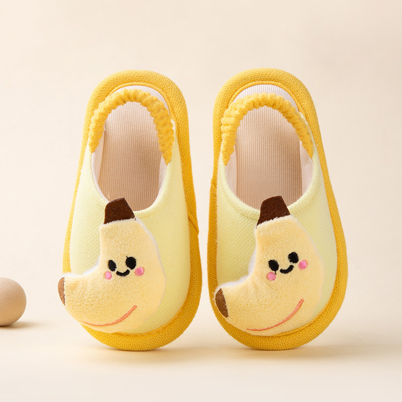 Children's Slippers Kindergarten Girls Cloth Slippers Spring & Fall Baby Boys Back Strap Lightweight Floor Mops Home Slippers