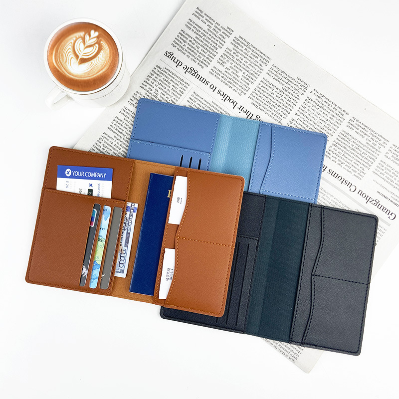 Cross-border multi-card multi-function passport holder travel passport protection set, PU leather document passport bag
