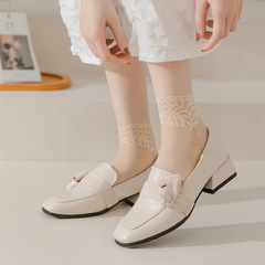 Spring and Summer New Women's Socks, Japanese Lolita Mesh Socks, Cotton Sole, Breathable and Comfortable Lace Edge Short Socks Wholesale