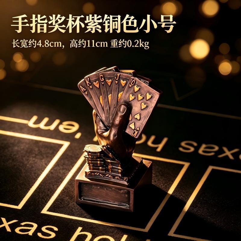 Texas poker medalla en forma de mano titular de la medalla de resina material trofeo regalo