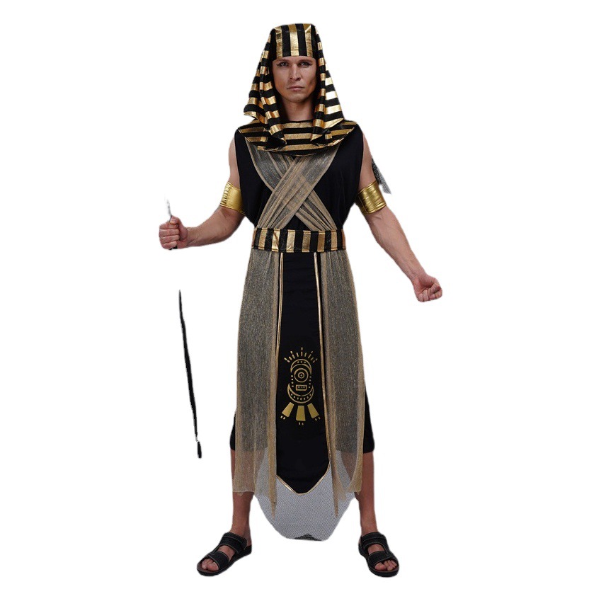 Halloween adulto gran macho antiguo faraón egipcio traje rey egipcio Cosplay traje del funcionamiento de la etapa