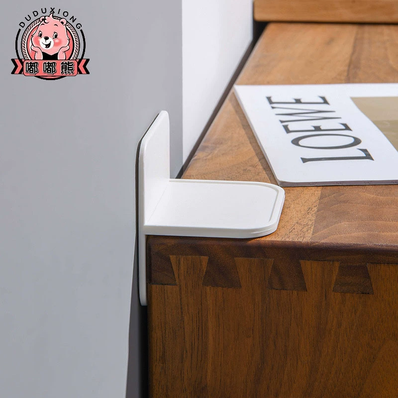 Устройство для предотвращения опрокидывания мебели Dudu Bear: фиксатор для книжных полок и шкафов, без сверления, на клейкой основе