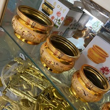 整箱24个批发砂金圆口陶瓷香炉家居供奉佛堂祭祀香炉室内香薰炉