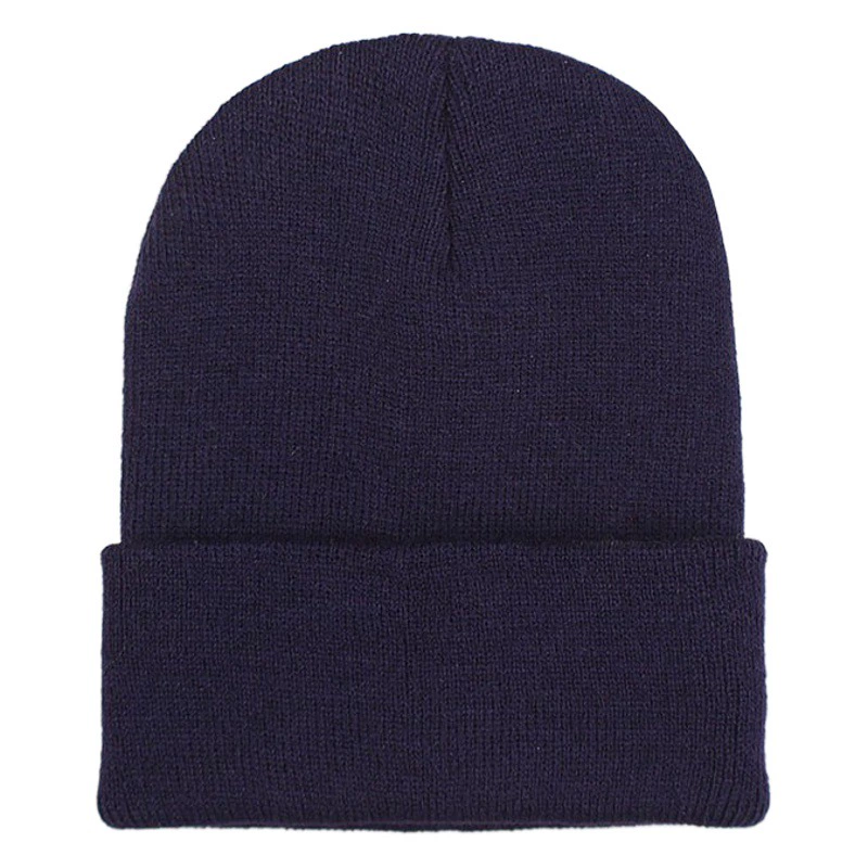Внешняя торговля акриловый пуловер колпачок сплошной цвет вязаный холодный колпачок Печать Вышивка Логотип шерстяная шапка производители оптовая пара шляпа