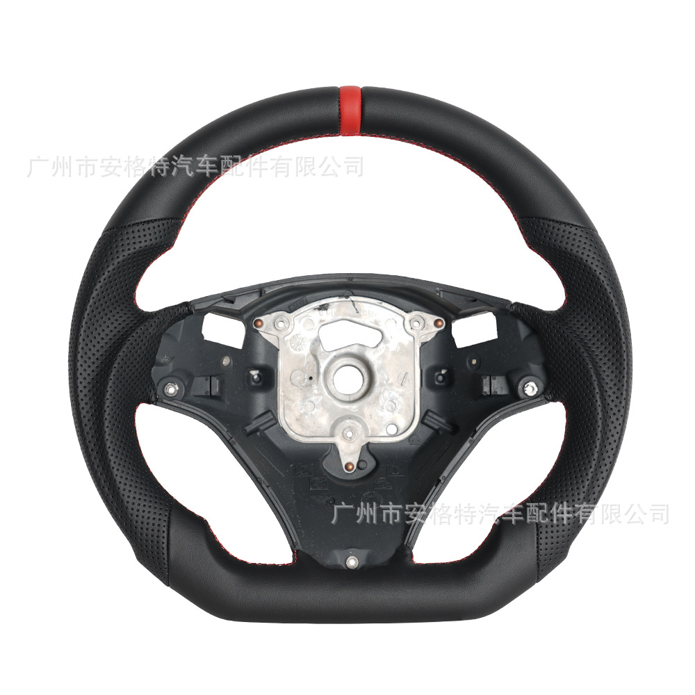 Cross-Border Hot Sale Suitable for 2006-2011 Bmw Bmw E90 E92 Racing Full Leather Steering Wheel Modification and Customization