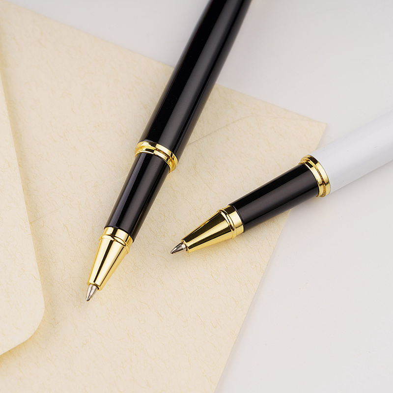 La pluma de firma de bolígrafo de publicidad neutra de metal puede grabar o imprimir el logotipo se puede utilizar para regalos de reuniones de negocios