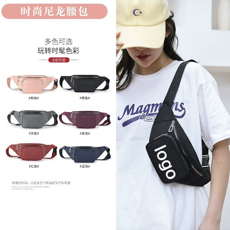 2023 Весенняя новая поясная сумка простая модная женская нагрудная сумка из нейлоновой ткани Многоцелевая сумка-мессенджер большой емкости для мобильного телефона