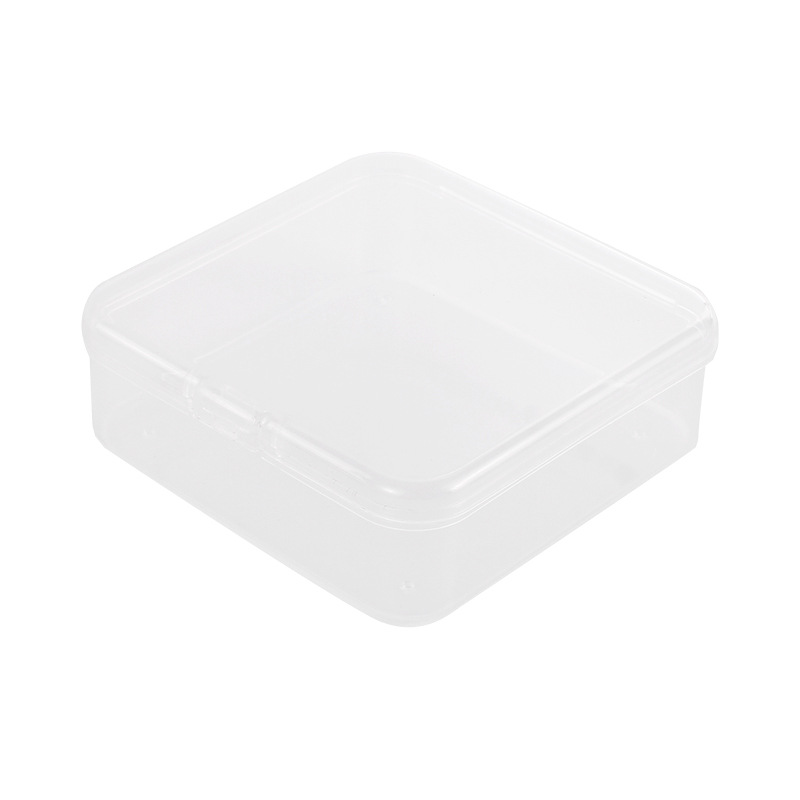 Cuadrado transparente caja de almacenamiento de plástico PP caja de embalaje joyas accesorios de hardware partes tapones para los oídos caja pequeña caja de elemento