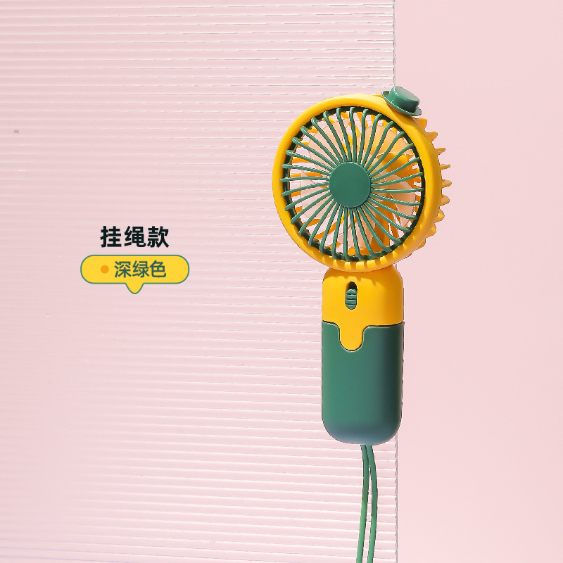 Venta al por mayor mudo gran viento plegable ventilador de mano niños portátil mini ventilador N ° 5 batería regalo LOGO