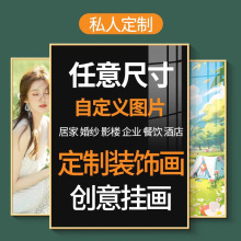 挂画尺寸来图钉制个性化海报壁画照片写真私人沙发背景墙装饰画