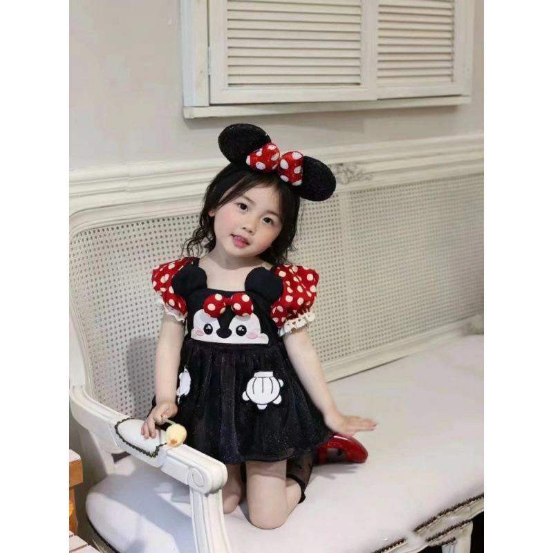 Dopamine Cosplay Mickey Mouse Minnie Princess Dress Children's Stylish Lolita Dress Girls' Dress