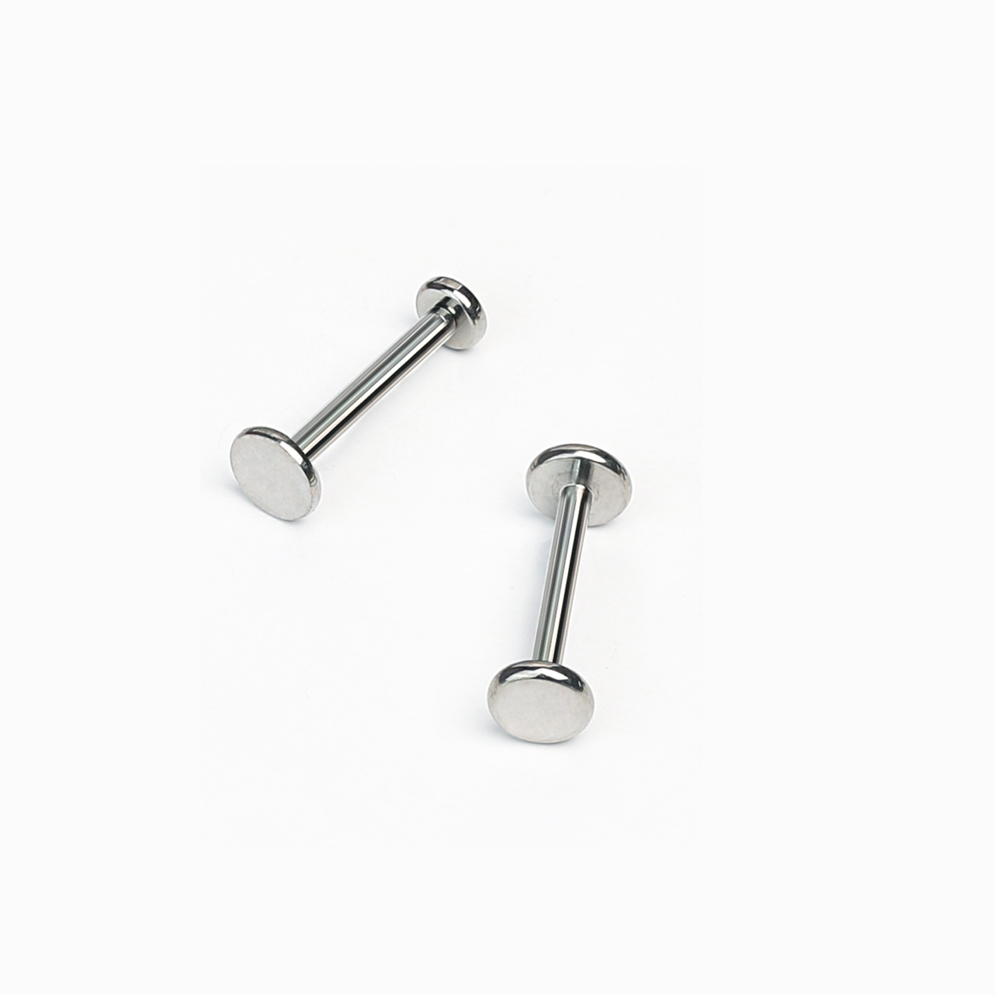 F136 Titanium Flat Lip Stud Labret Internally Threaded 0.9mm Round Disc Head Ear Bone Piercing Jewelry detail image 7
