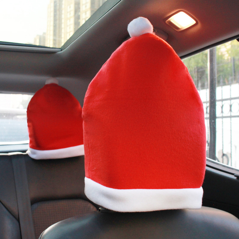 2022 transfronteriza nuevo coche rojo almohada engrosada de lujo sombrero de Navidad vacaciones ambiente interior Decoración