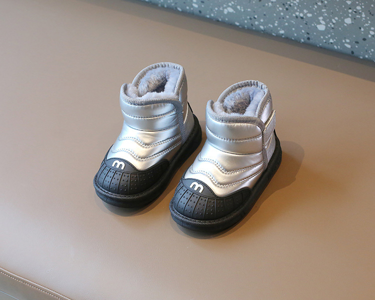 Children's Snowy Boots 2023 Winter Girls' Cotton Boots Warm and Waterproof Boys' Short Boots with Plush and Thickened_voghion.com