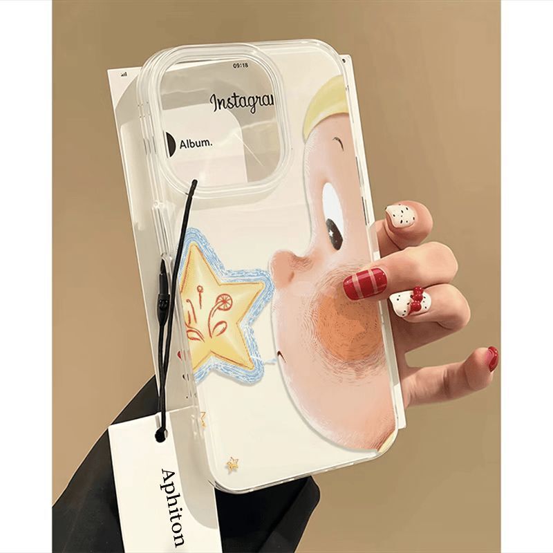 Cute Star Man Suitable for Apple 17Promax Mobile Phone Case Iphone16 Fun 15 Large Holes 14 Hard Shell 12 Cute Star Man Suitable for Apple 17Promax Mobile Phone Case Iphone16 Fun 15 Large Holes 14 Hard Shell 12