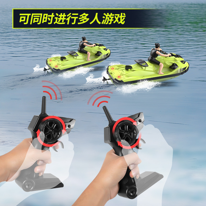 跨境高速遙控摩托艇兒童玩具水上遙控船快艇仿真模型可充電廠家