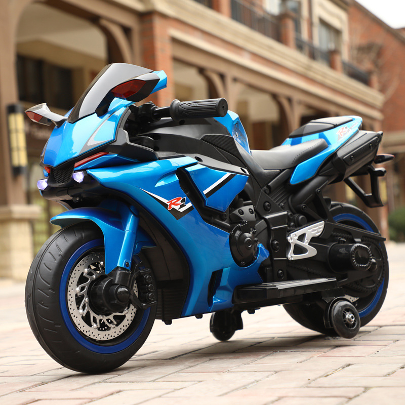 Motocicleta eléctrica para niños triciclo niños y niñas bebé batería coche los niños pueden sentarse en las personas coche de juguete de control remoto recargable