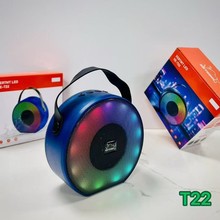 外贸T22迷你手提蓝牙音箱户外便携式RGB灯桌面插卡小音响礼品促销