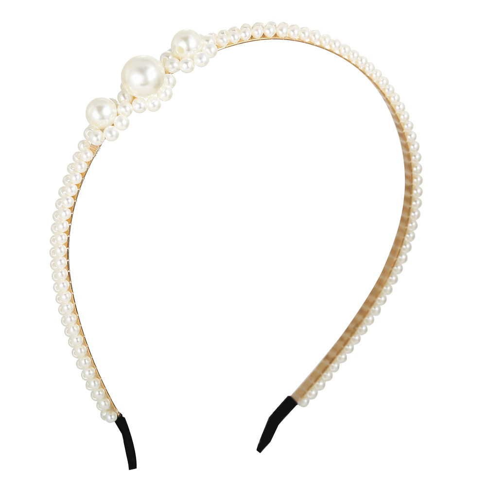 Simple Pearl Retro Headband display picture 7