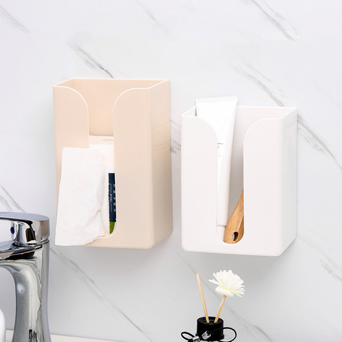 No punching kitchen tissue box wall-mounted tissue holder creative simple plastic bathroom toilet tissue box