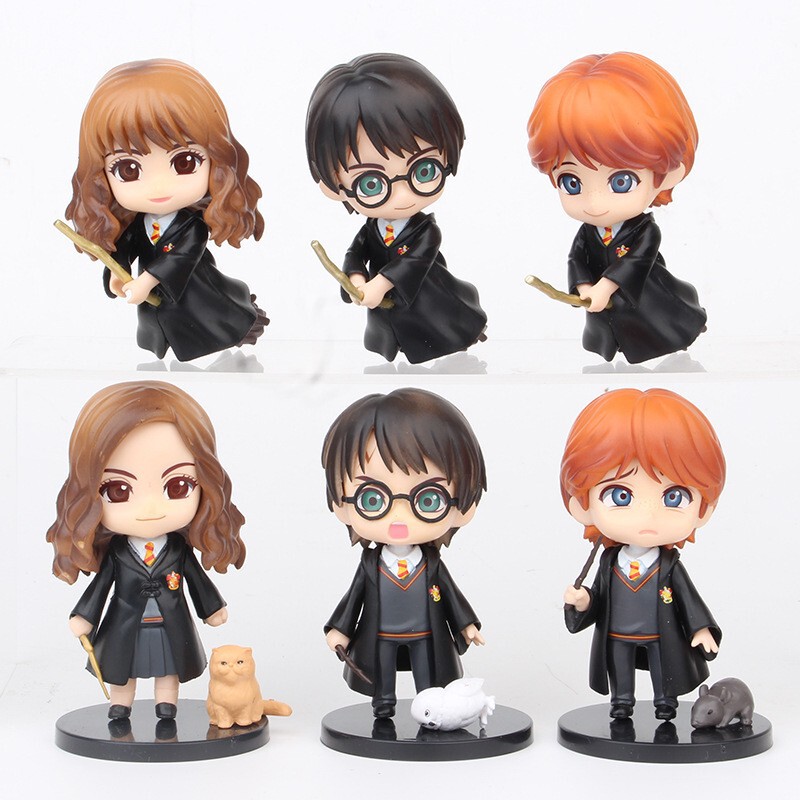 6 1St Generation Harry Potter Q Version Magician Hermione Ron Cake Decoration Car Doll Ornament Model