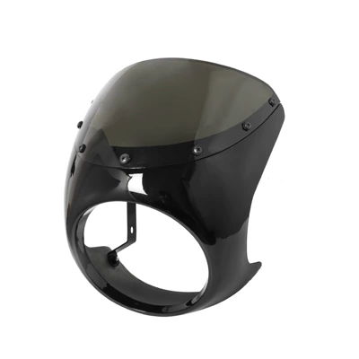 Bright Black Retro Motorcycle Motorcycle Safety Supplies - bright-black-black-glass-color