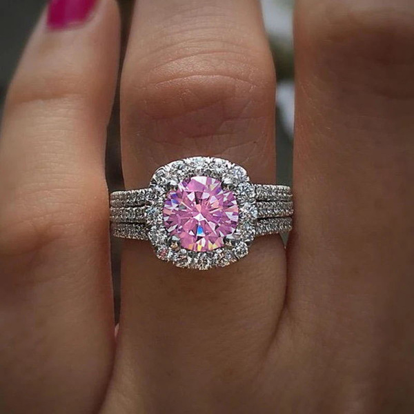 fashionable copper ring with zircon