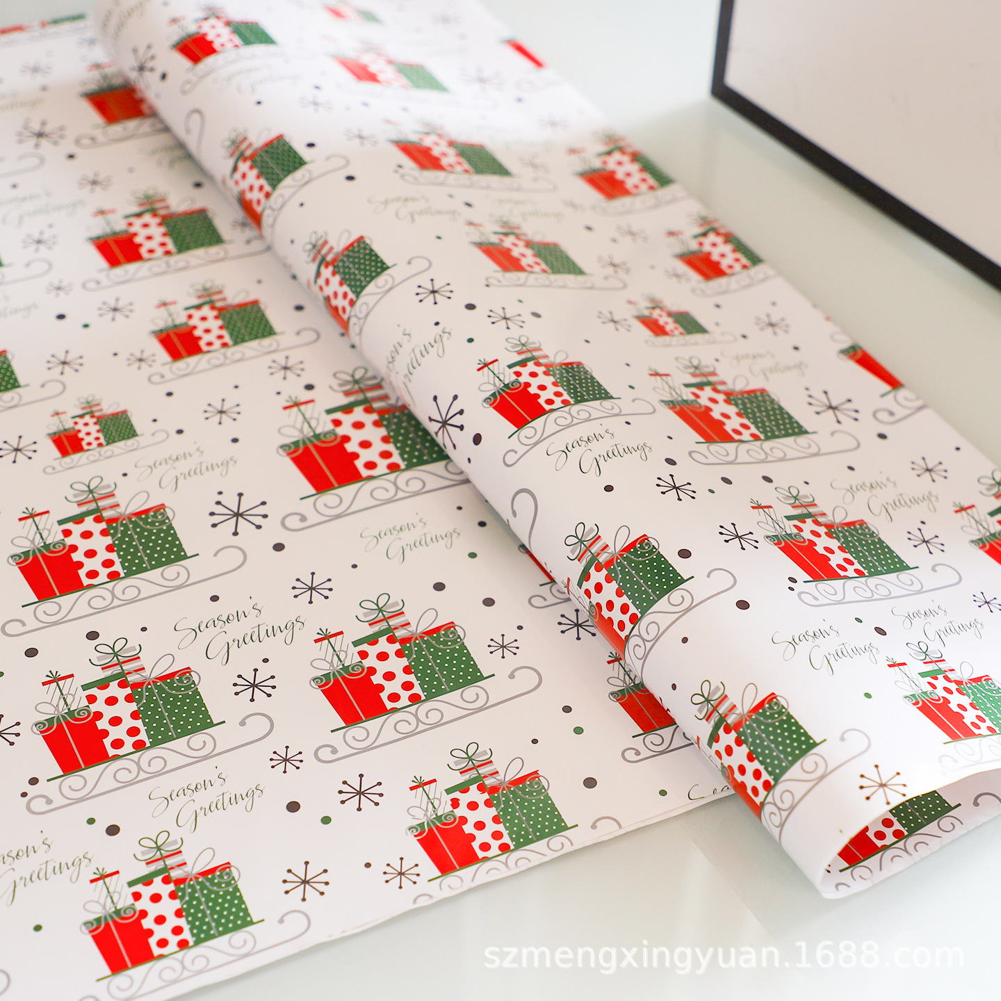 Papel para Envolver Regalos de Navidad de 80g de Papel Impreso, Decorativo para Decoración Navideña y Manualidades DIY