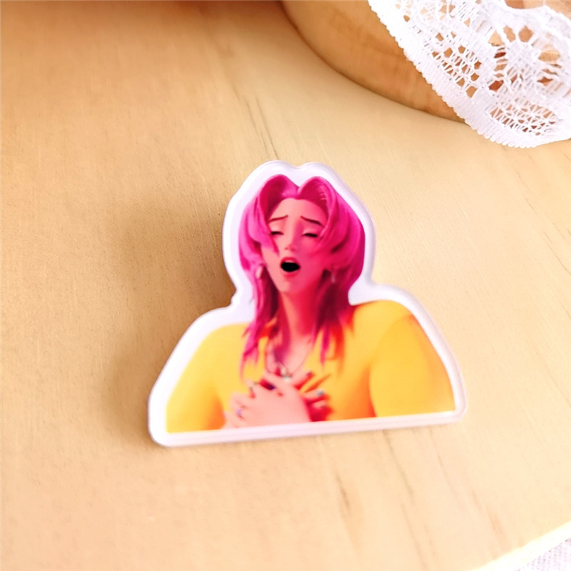 动画Ｋpop猎魔女团佐伊胸针亚克力徽章可爱米拉周边衣服包包饰品|undefined