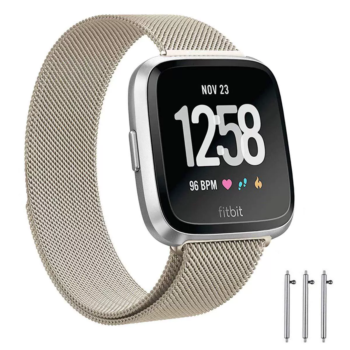 Ремешок для Fitbit Versa2, браслет Milanis, Versa Lite Metal, магнитная петля руки, кольцо, ремешок для Ring Band