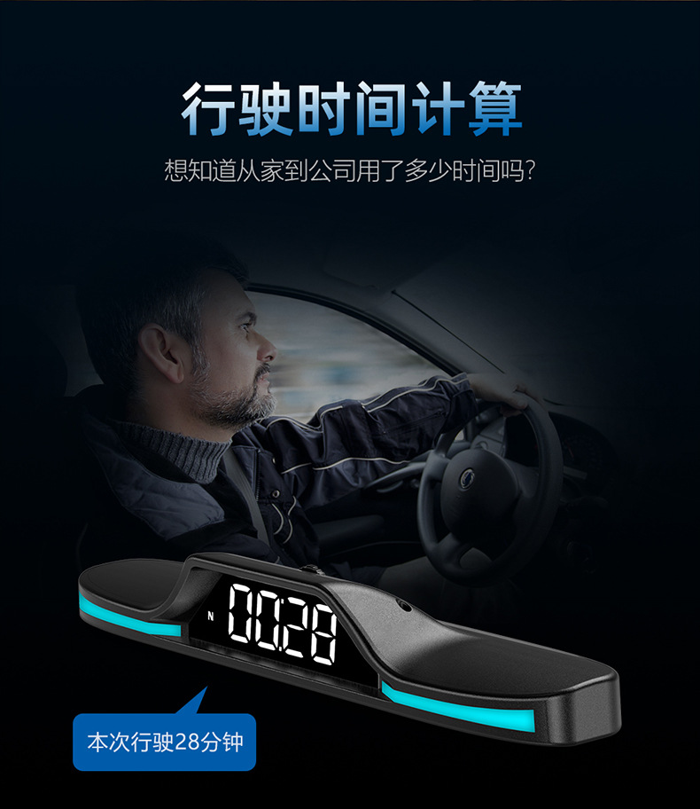 Cross-Border Car Universal Hud Head-Up Display Gps Speed Alarm Driving Speed Car Display G15