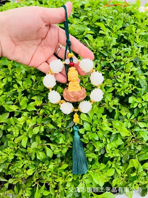 Bodhi Car Pendant, High-End Car Car hanging - green-single-ring-guanyin