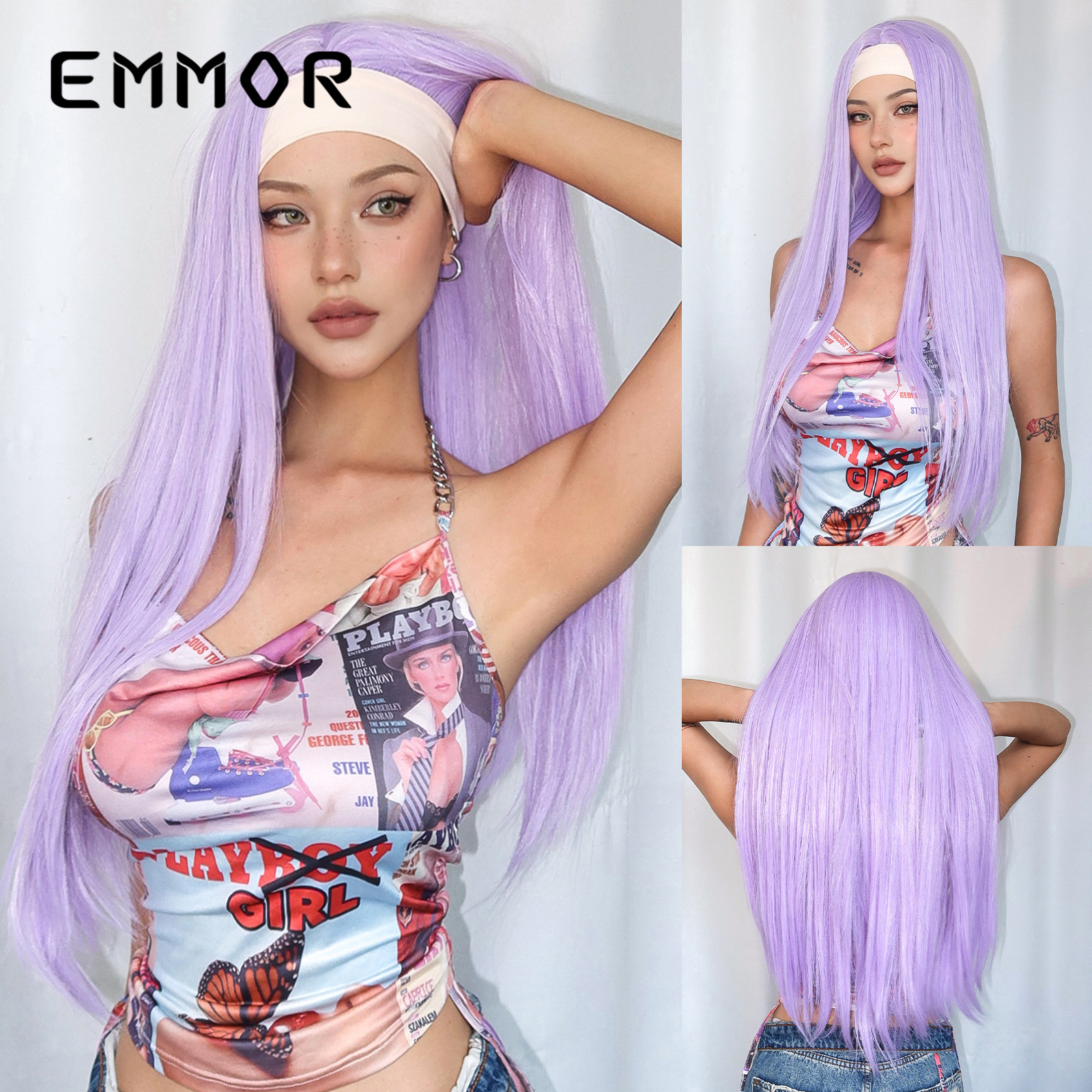 Peluca de estilo europeo y americano transfronterizo para mujer, cinta para el cabello gris, rizado latinoamericano, cabello largo y rizado, elegante, esponjoso y blanco, cubierta para el cabello completo, wigs
