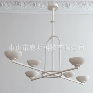 美式复古全铜吊灯中古风法式轻奢简约别墅客厅复式楼酒店装饰吊灯