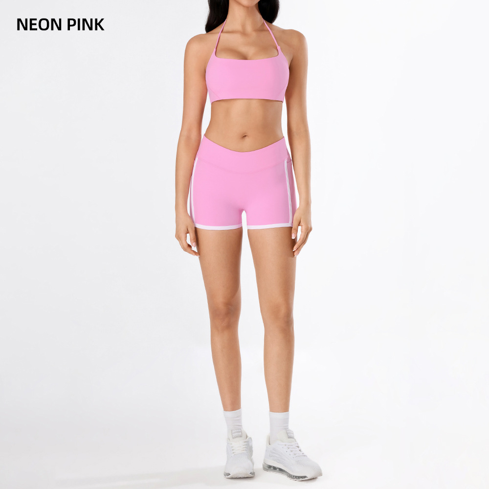 Yoga desnudo chaleco de mujer nuevo cintura alta hip running pantalones de entrenamiento elástico ajuste conjunto de ropa de entrenamiento