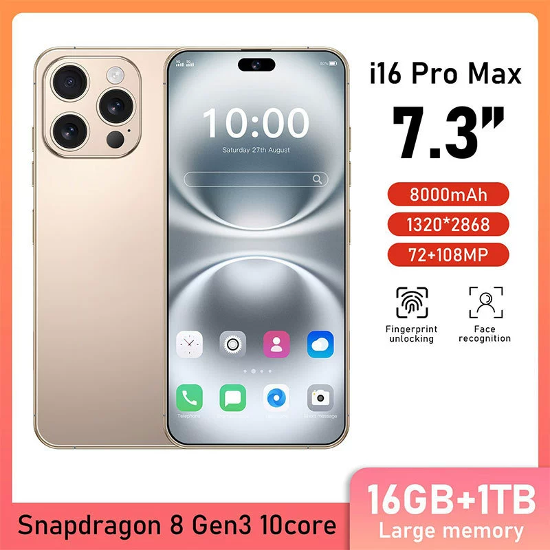 Умные часы, мобильный телефон Pro, Intel Core i16, 16 Pro Max, Android