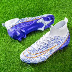 Cross-border high-top football shoes, wear-resistant long spike football shoes, TF broken spike special training shoes, non-slip football men's style