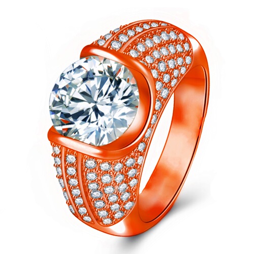 Luxurious high-end full diamond group set with 5 carat eight hearts and eight arrows zircon ring diamond ring platinum imitation moissanite wedding ring