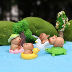 かわいいカピバラカピバラフィギュアフィギュア樹脂工芸品園芸コケ微景観装飾品小置物