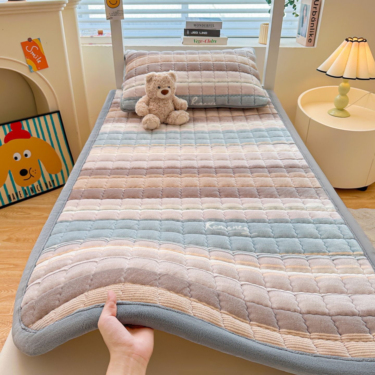 colcha de invierno más mantas cama cama cama cama de leche estofado estofado hogar dormitorio estofado de estofado único para estudiantes