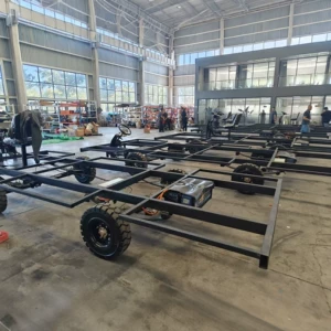 Electric wire-controlled chassis assembly, modified for parade floats, remote-controlled off-road climbing vehicles, and high-power heavy-duty vehicles