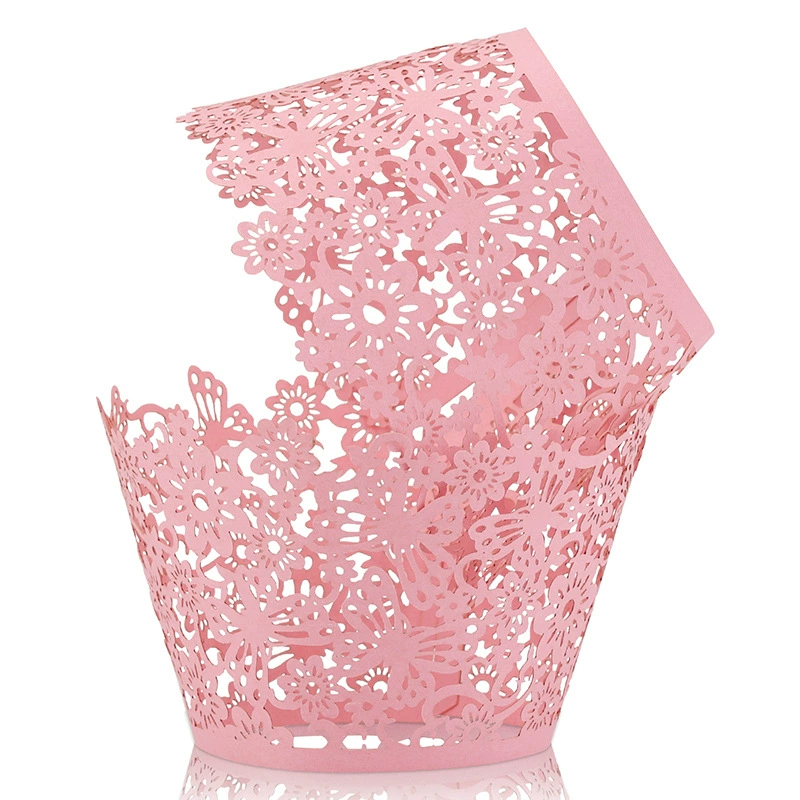 Европейский узор Лазерная полые чашки для торта Упаковка для выпечки Край DIY Торт Mafen Cup