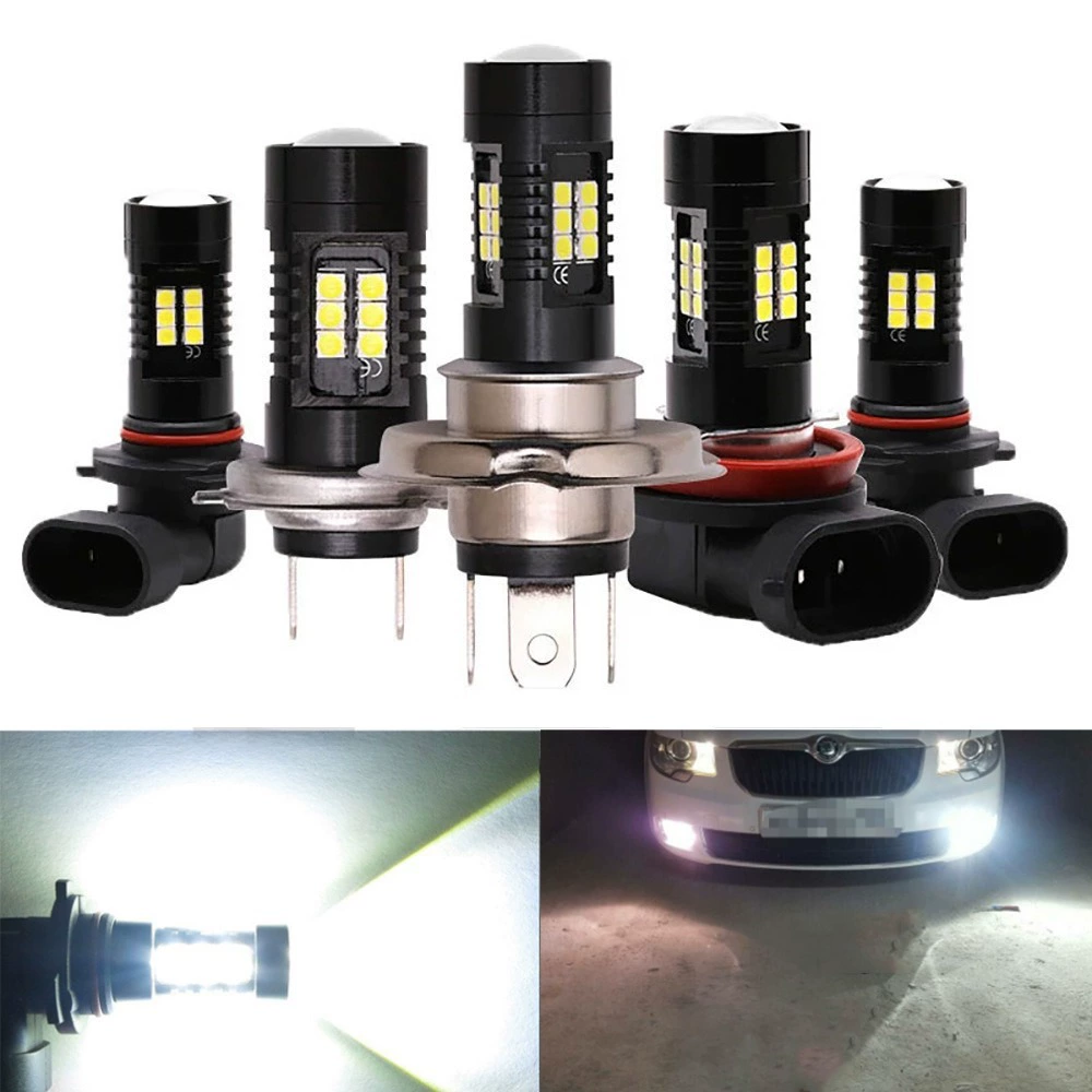 Автомобильные светодиодные противотуманные фары высокой яркости H4 H7 H11 9005 3030 21SMD декодирующие светодиодные противотуманные фары 9006