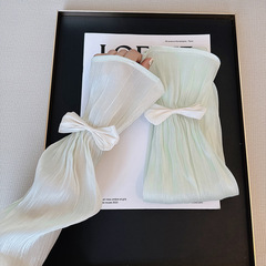 Elegant silk satin butterfly knot, sweet and cute summer heat best-selling sunscreen loose ice sleeves for women, high-end arm sleeves