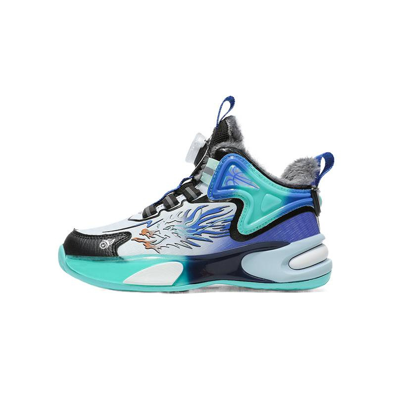 Zapatos de baloncesto para niños otoño y invierno nuevos zapatos de algodón para niños grandes antiderrapante impermeable zapatos de cuero