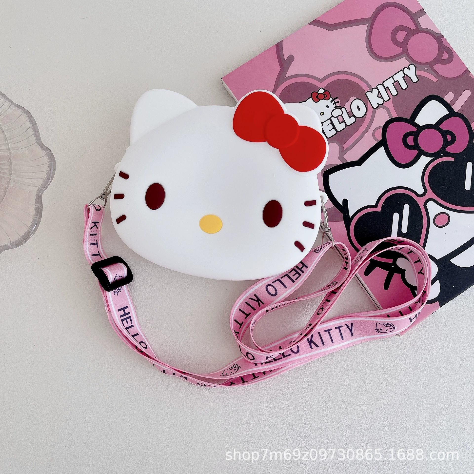 Children's bag, cartoon brand wallet, fashionable silicone shoulder bag